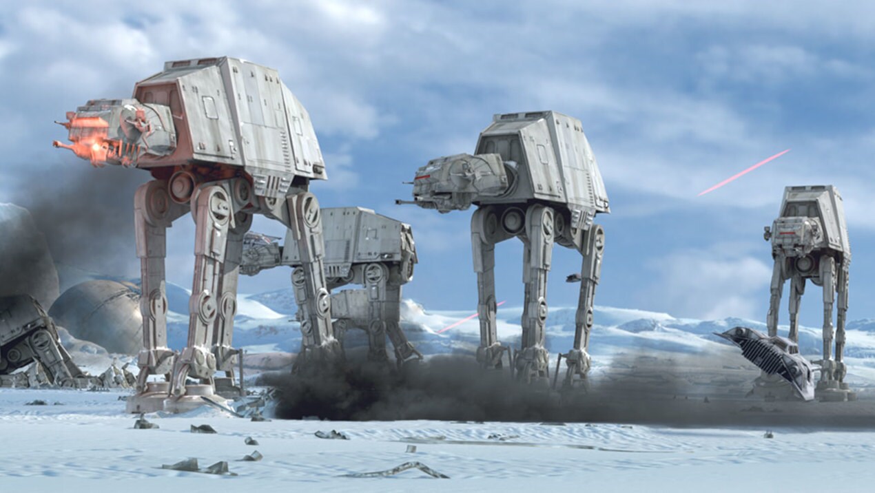 At-At walking across Hoth