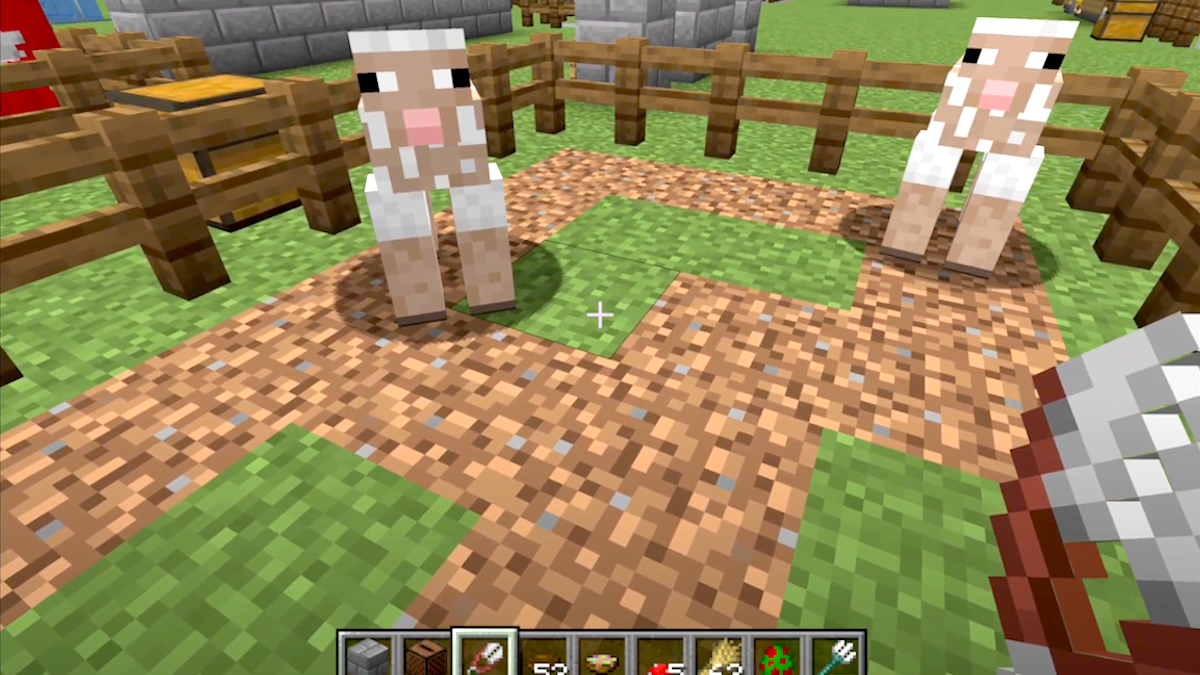 A pair of sheep from Minecraft