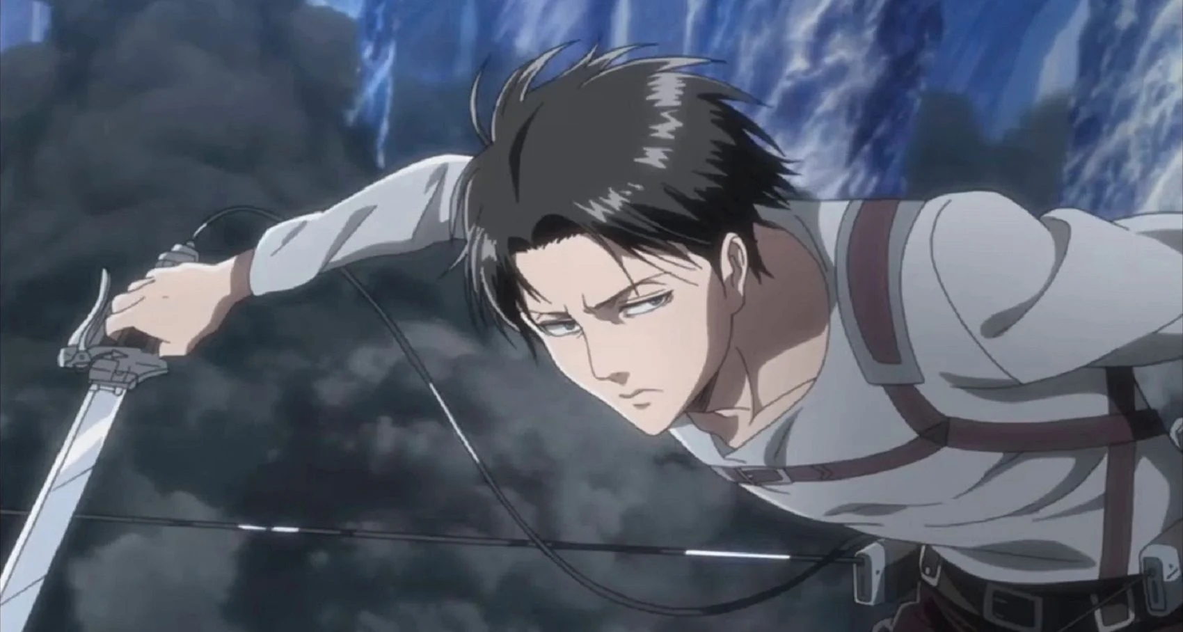 Levi wielding a sword.