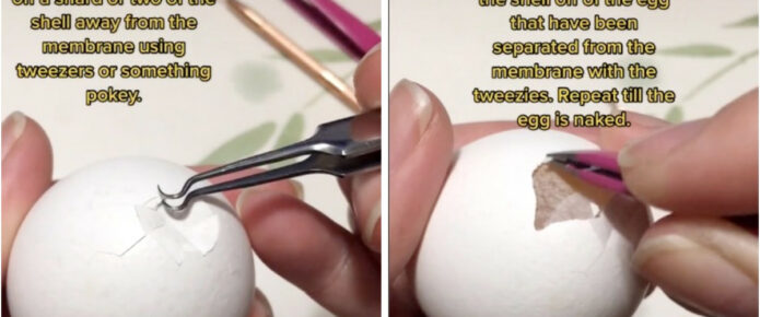Why are people peeling raw eggs on TikTok?