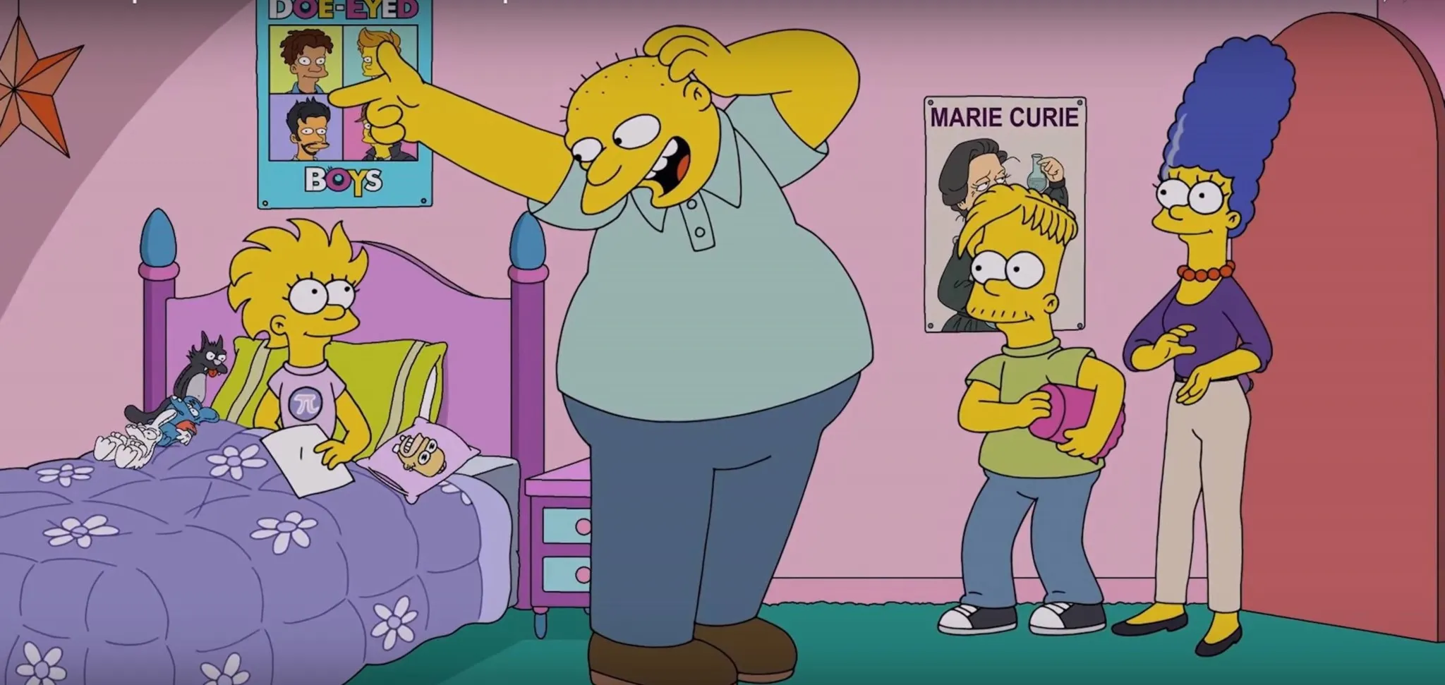 An adult Lisa and Bart from the Simpsons are in Lisa's room. 