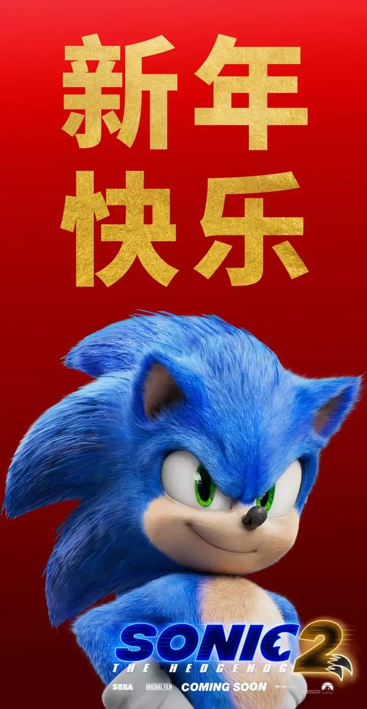 Sonic The Hedgehog 2 Movie Film Poster