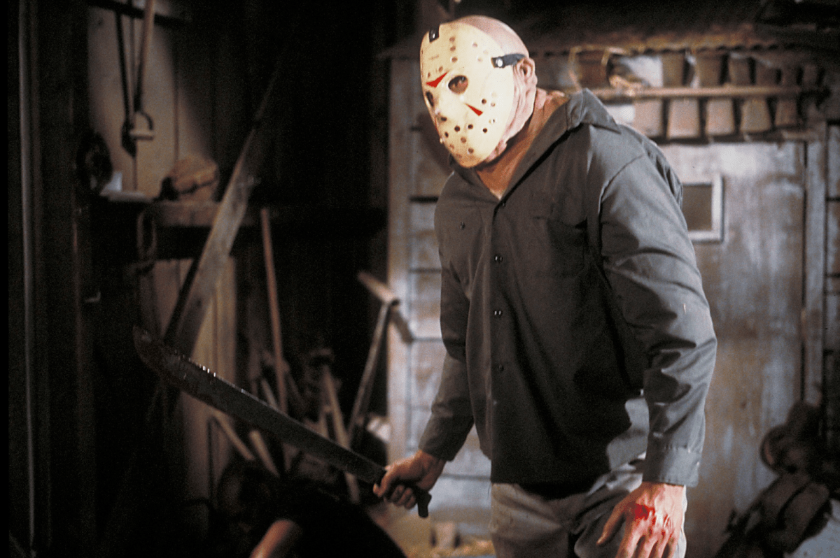 Jason from Friday the 13th is wearing a mask.