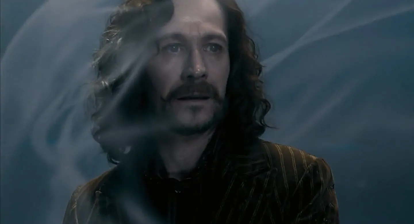 Sirius Black falls into the veil in Harry Potter and the Order of Phoenix