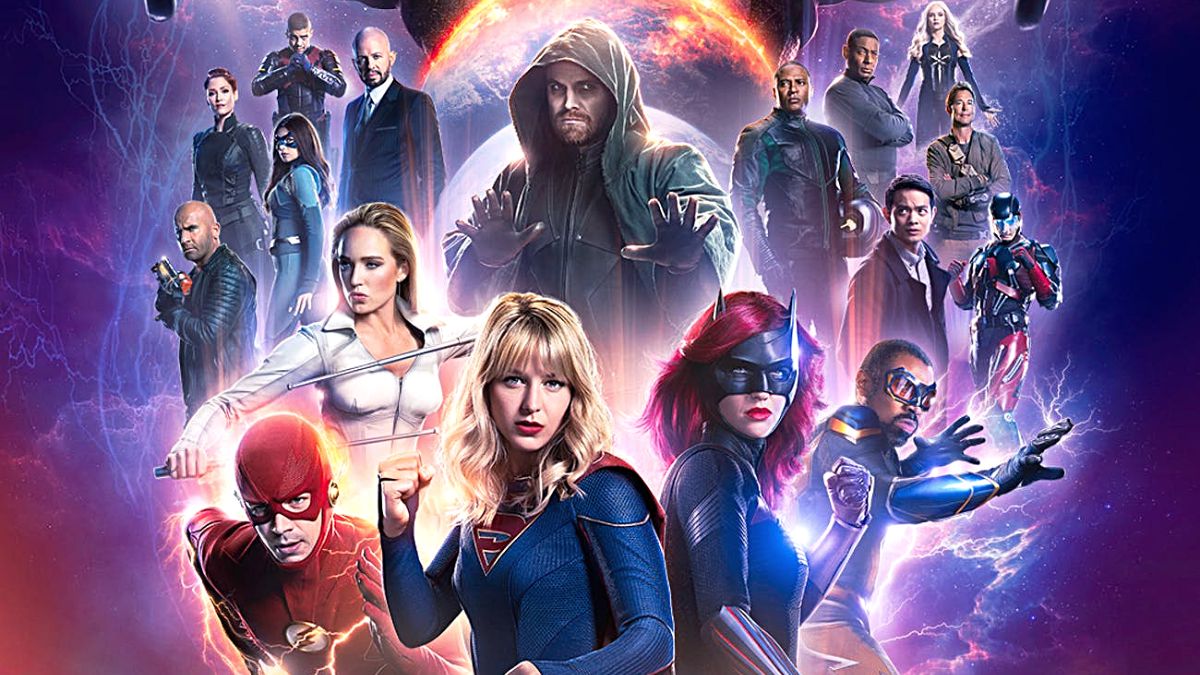 The CW's 'Crisis on Infinite Earths' event poster.