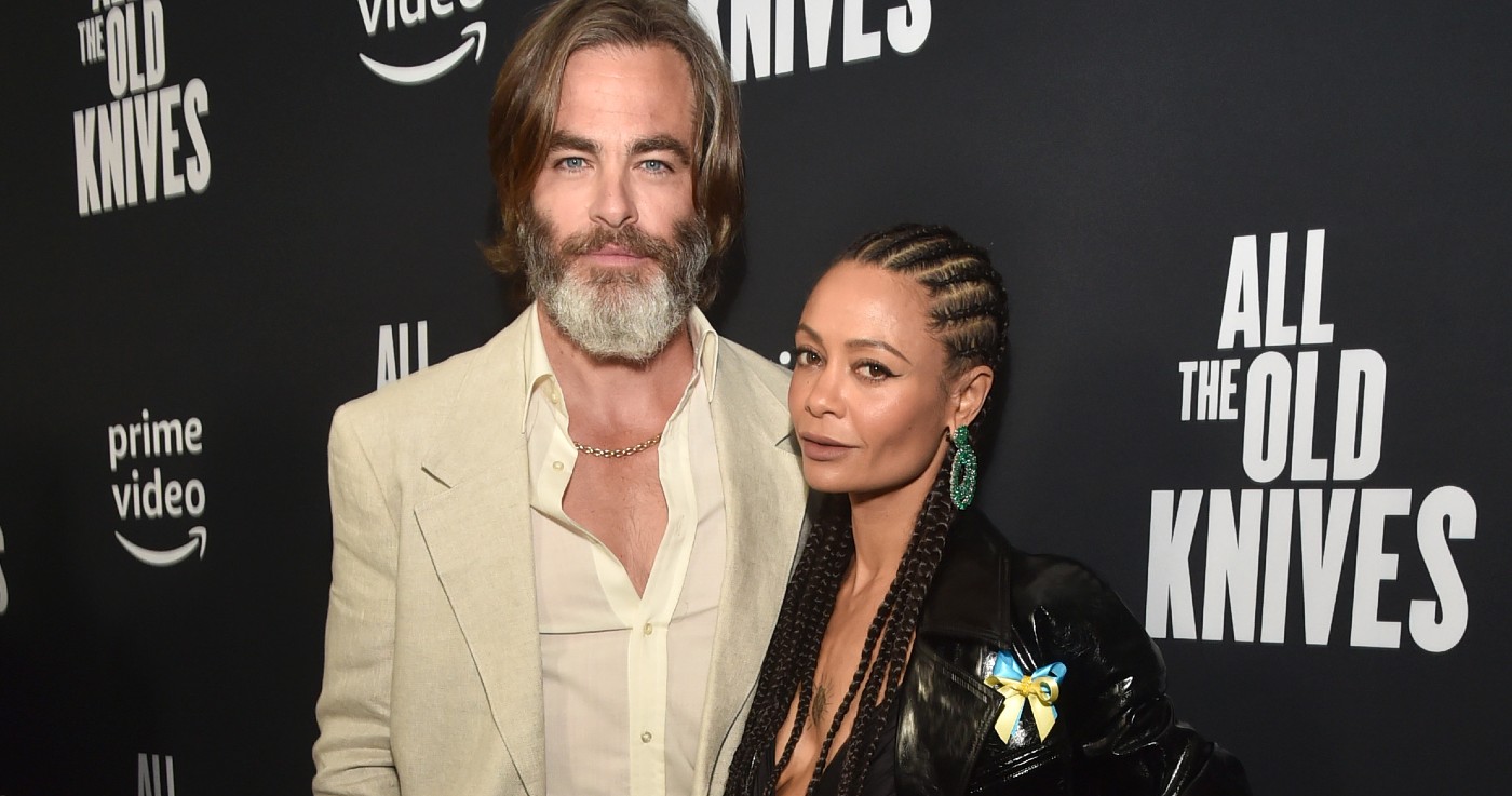 Chris Pine and Thandiwe Newton at screening of 'All the Old Knives'