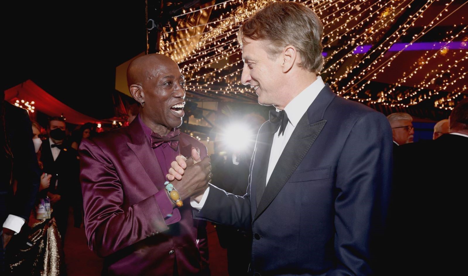 Wesley Snipes and Tony Hawk attend the Governors Ball during the 94th Annual Academy Awards