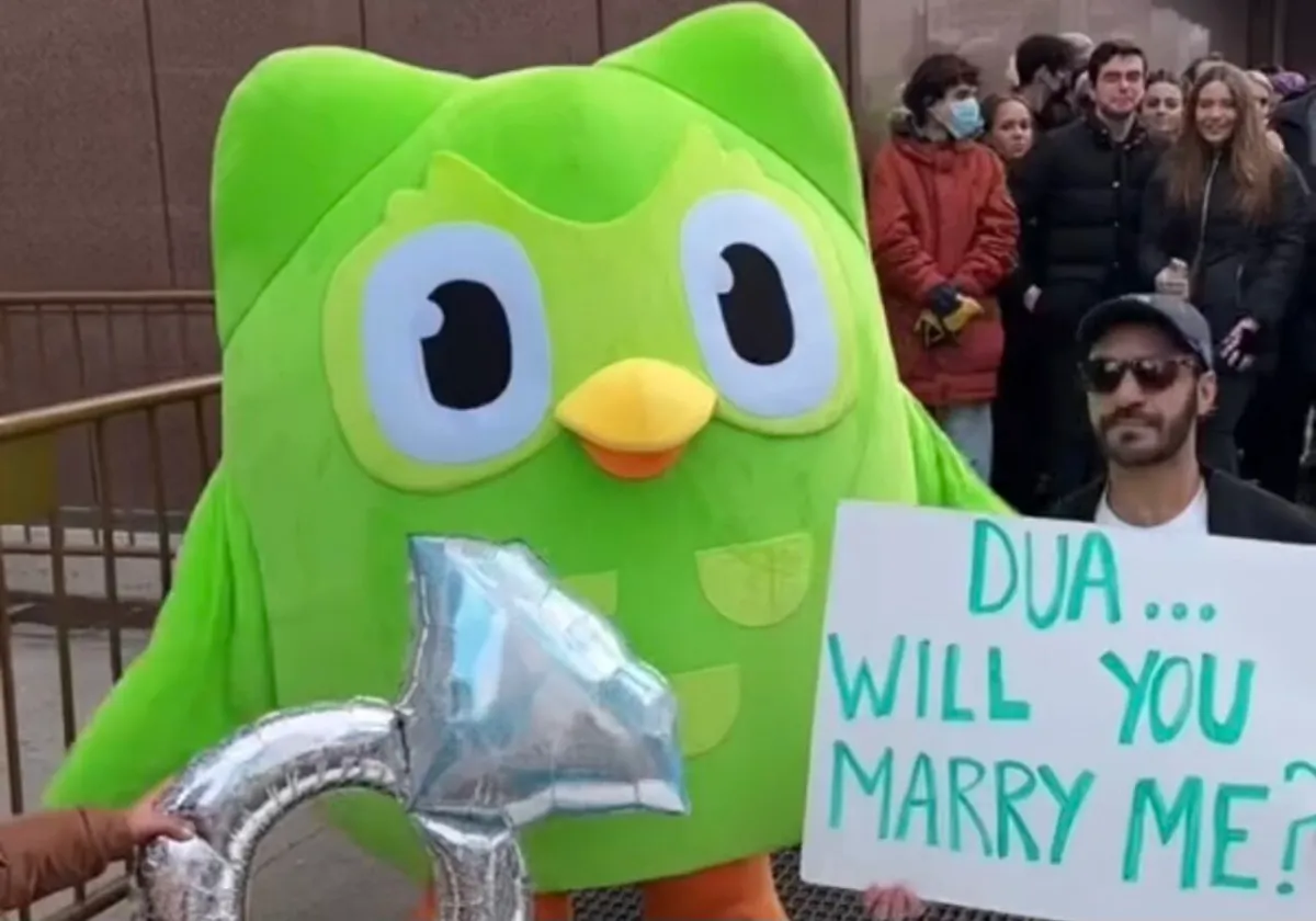 duolingo owl dua lipa proposal