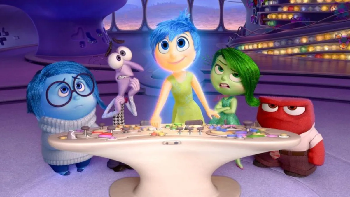 The five principal emotions in the acclaimed Pixar animated movie 'Inside Out'