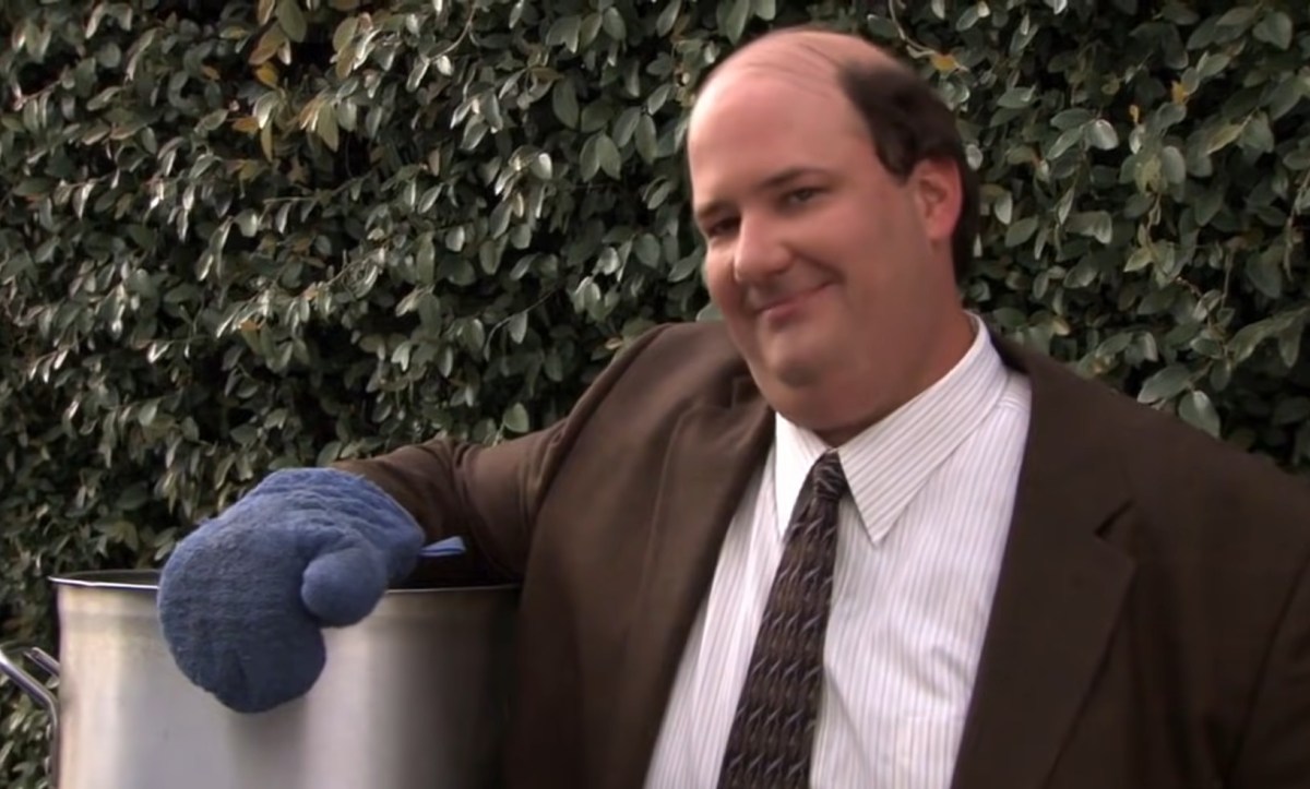 Kevin Malone with his famous chili in The Office