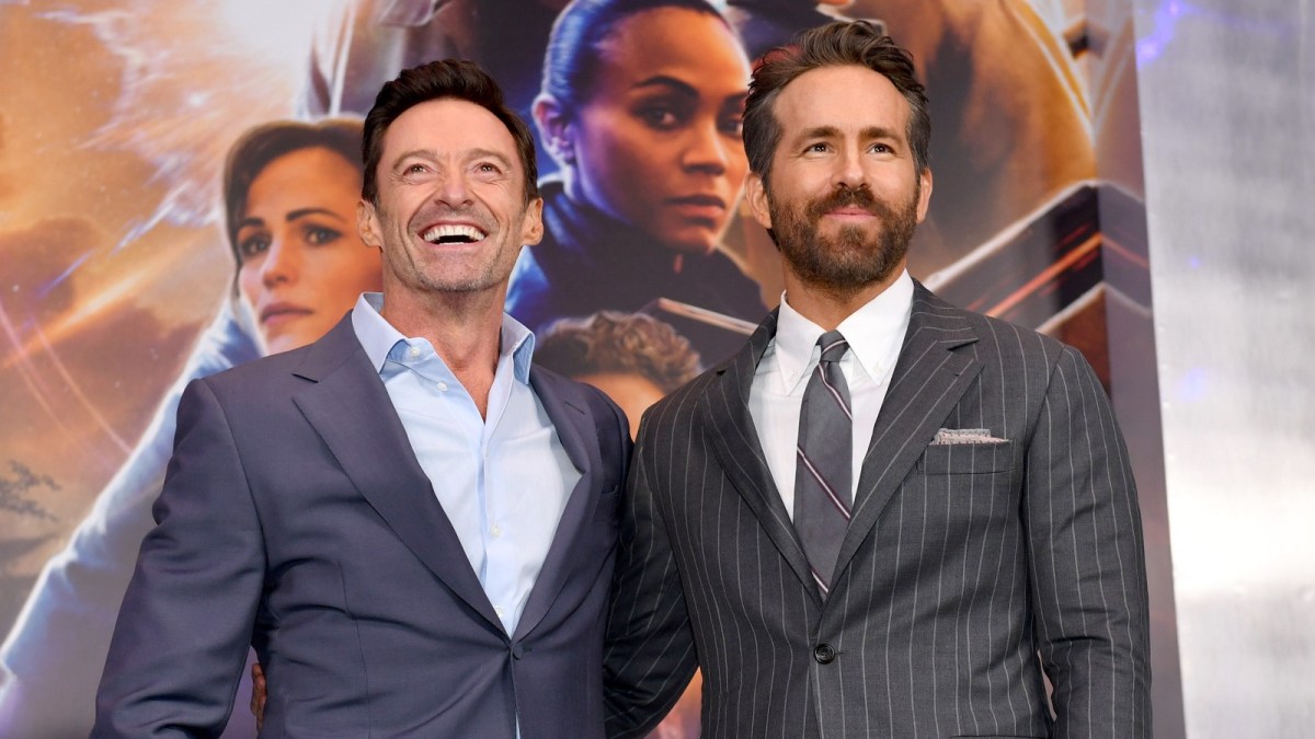 Ryan Reynolds and Hugh Jackman attend The Adam Project premiere