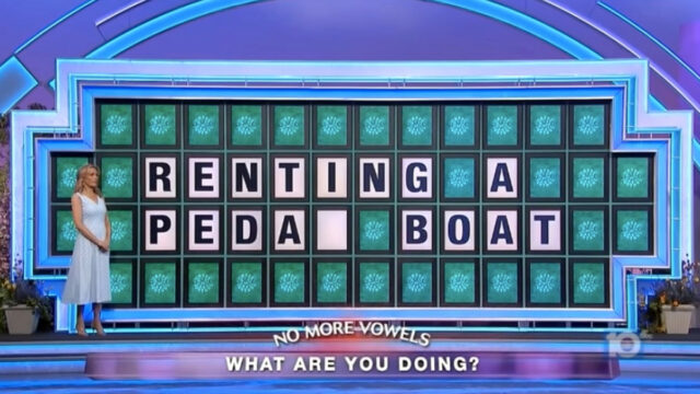 'Wheel of Fortune' Contestants Bungle Answer 'Renting A Pedal Boat' - Vimarsana News