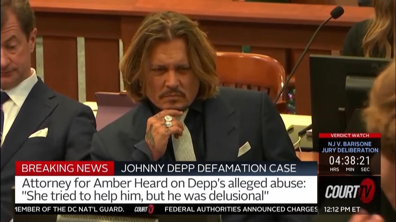 Johnny Depp at defamation trial