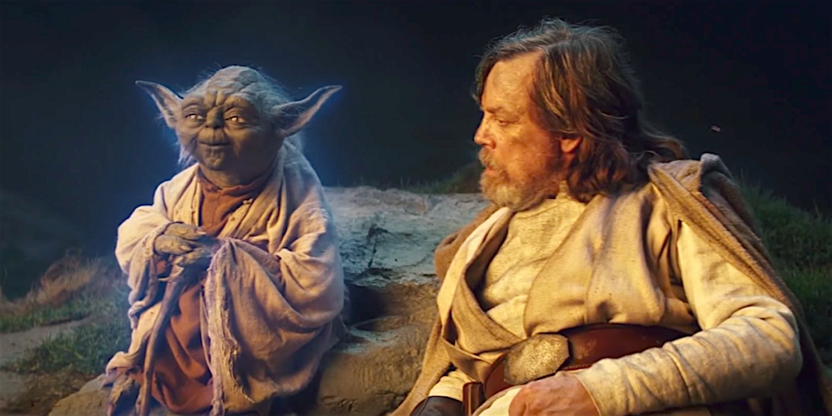 Guerra nas Estrelas Yoda Luke Skywalker