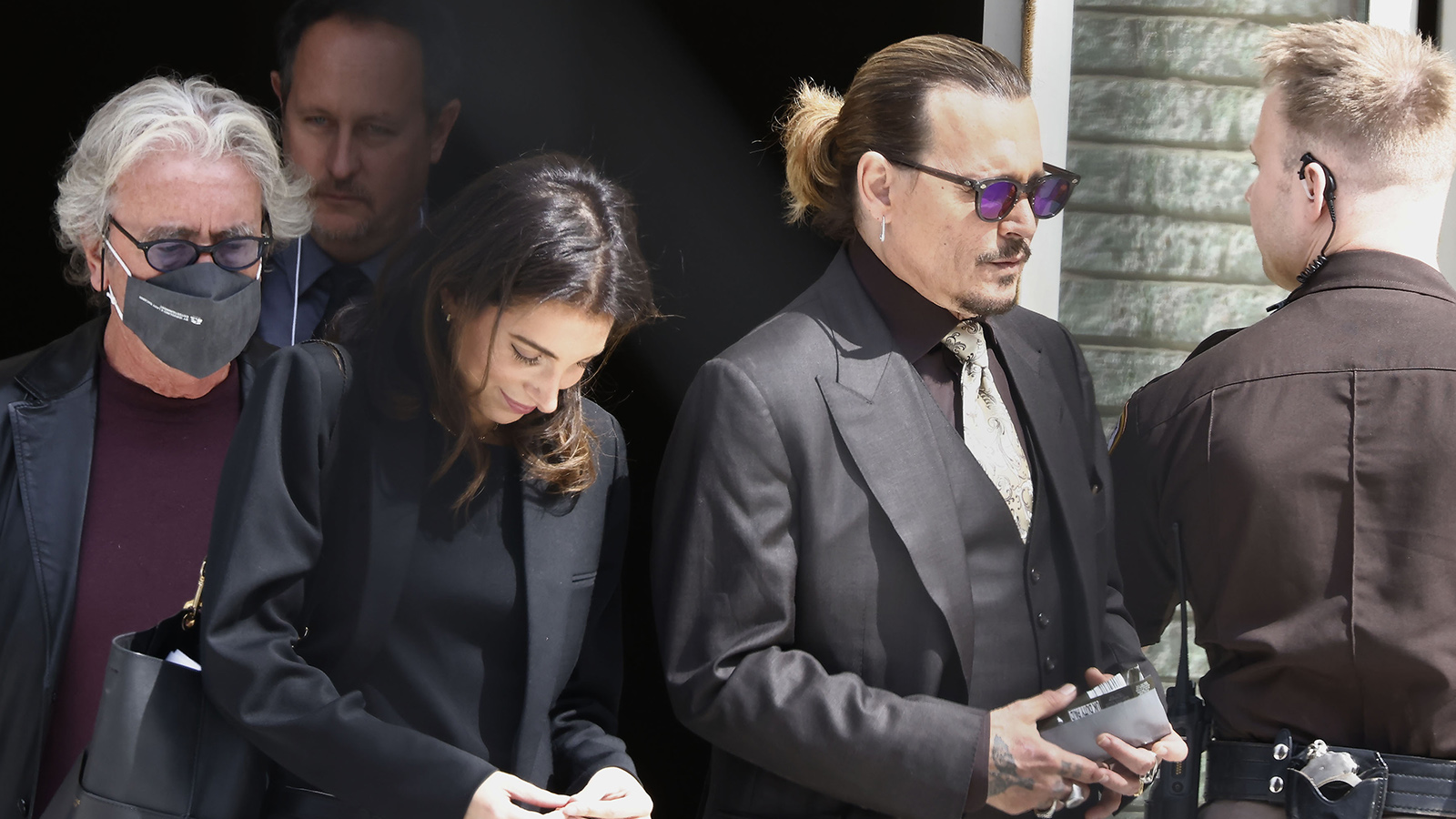 Johnny Depp and team outside defamation trial