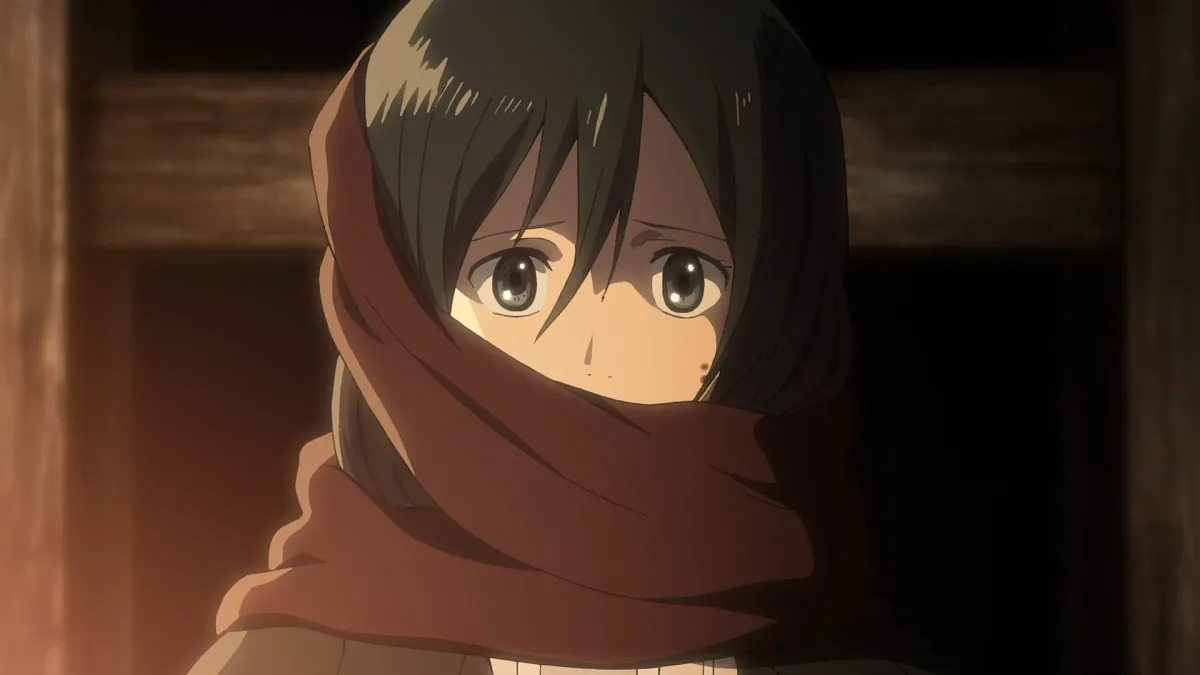 Mikasa Grasps Her Scarf Solemnly in New Attack on Titan Final Season Part 3  Anime Character Visual - Crunchyroll News