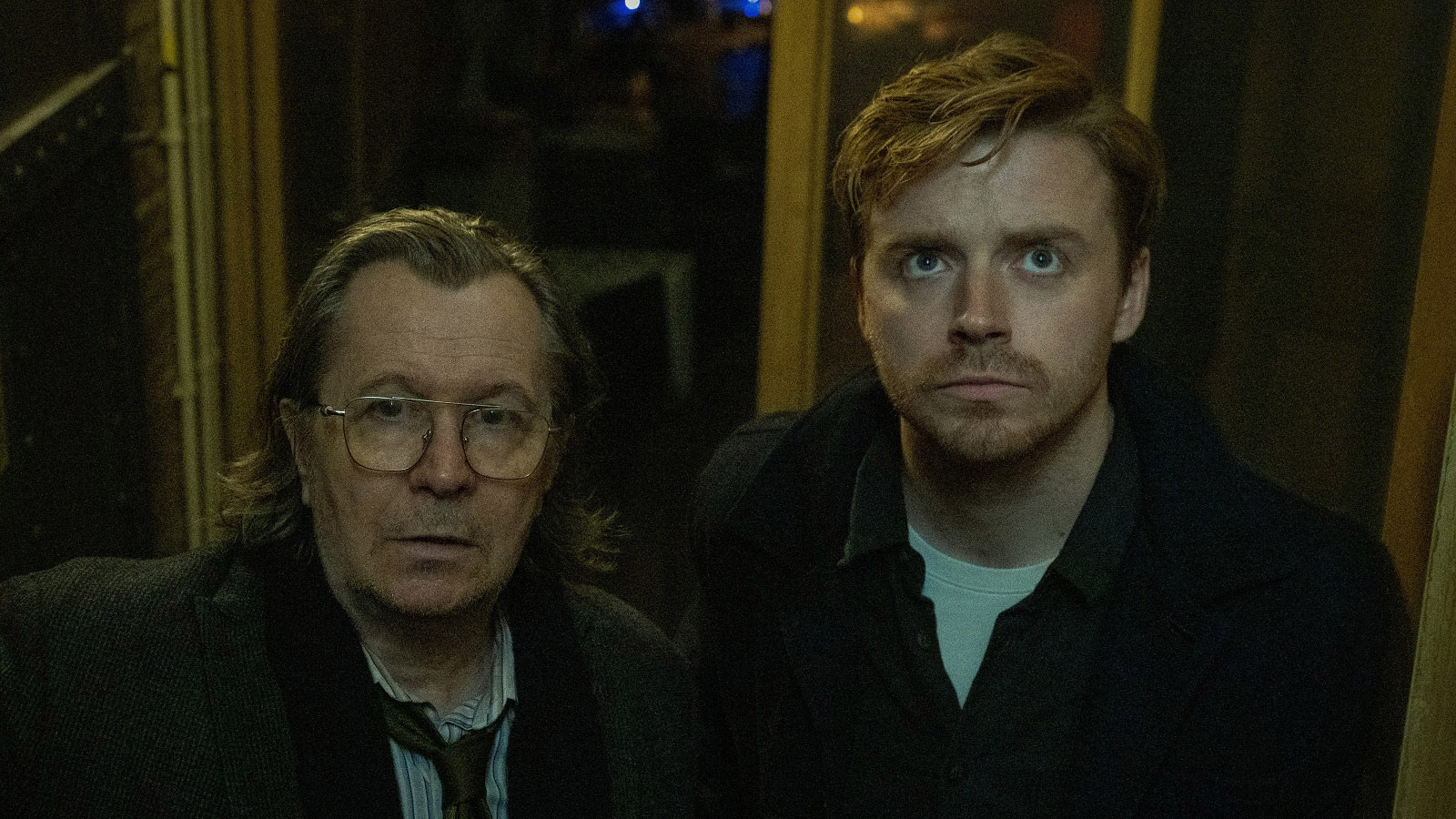 slow horses still of Gary Oldman and Jack Lowden