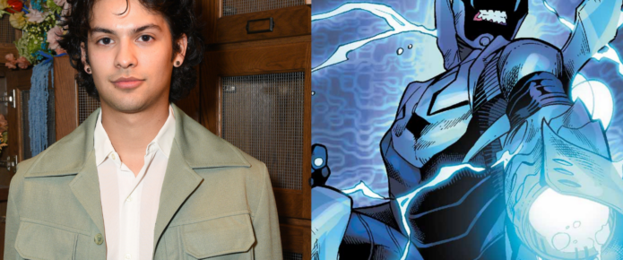 Set photos give the first look as Xolo Maridueña in ‘Blue Beetle’