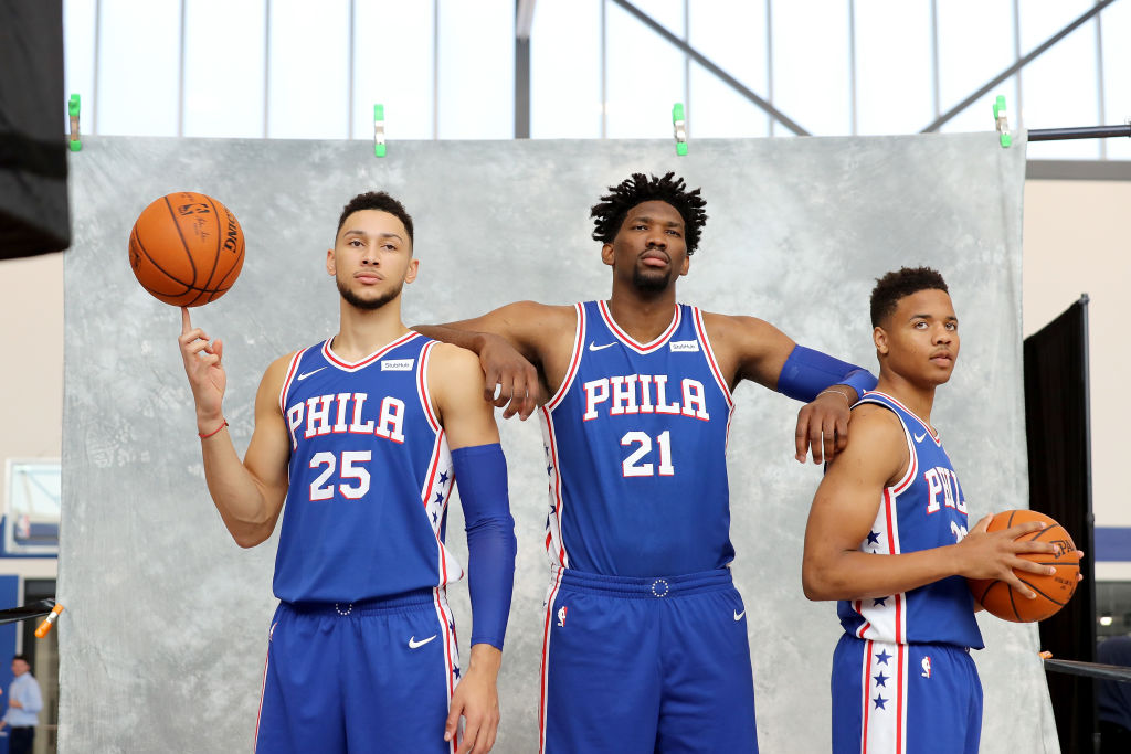 A trio of hope — Ben Simmons, Joel Embiid, and Markelle Fultz.