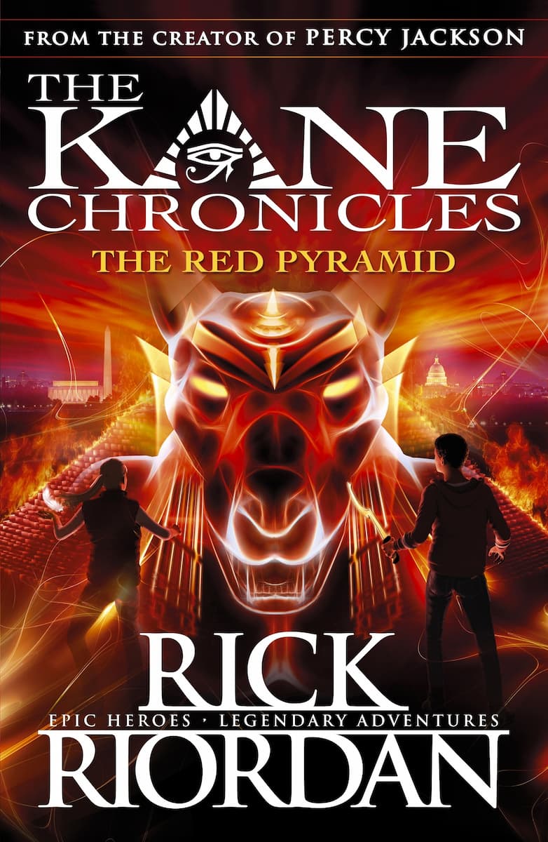 Cover of Rick Riordan's 'The Kane Chronicles: The Red Pyramid' book (2010).