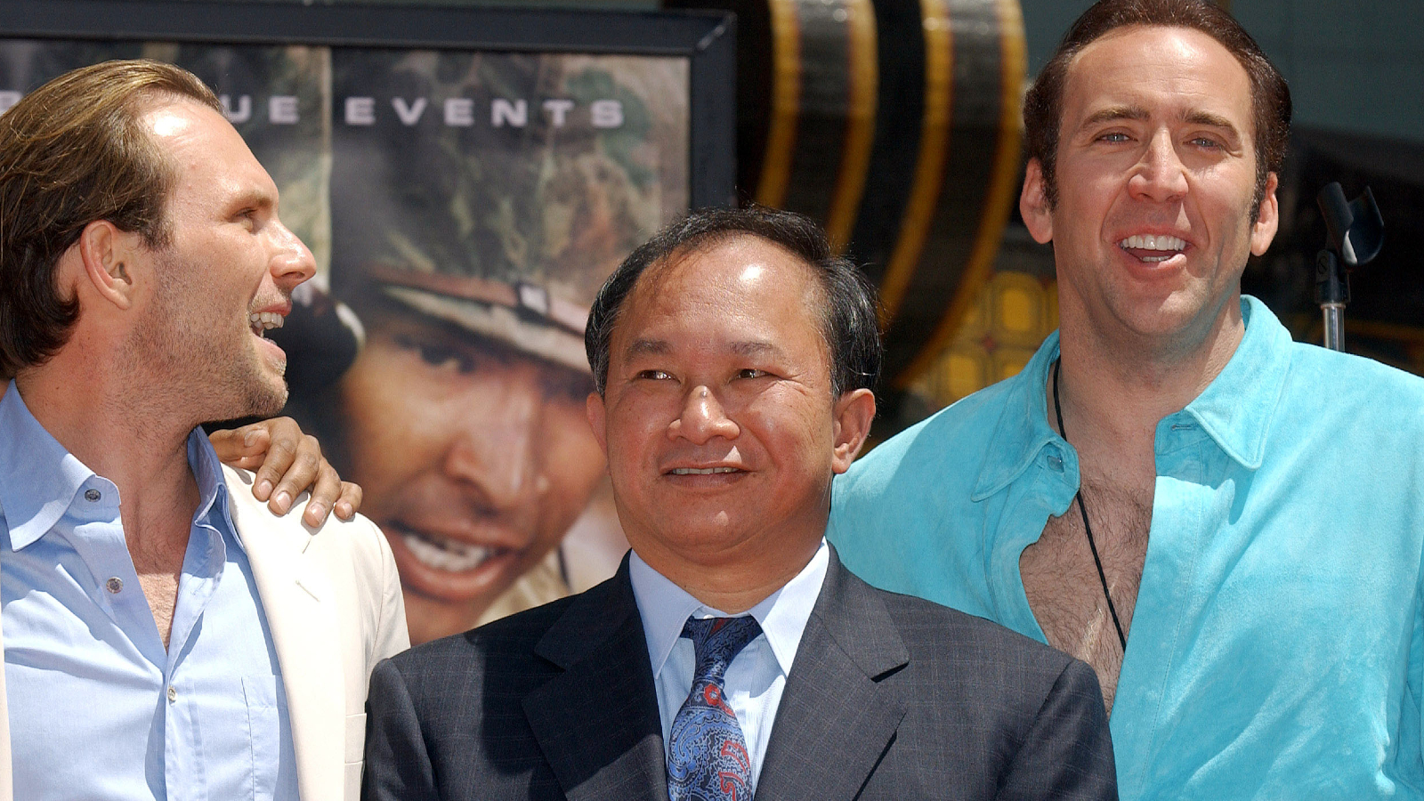 John Woo with Christian Slater and Nicolas Cage