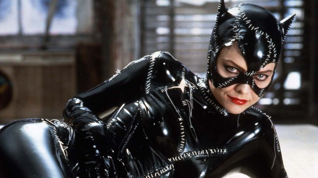 Michelle Pfeiffer in character as Catwoman