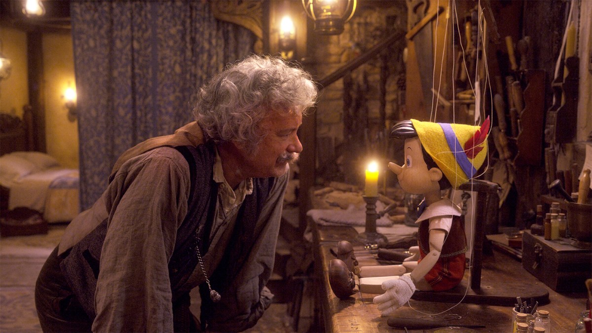 Tom Hanks as Geppetto in PINOCCHIO, exclusively on Disney Plus.