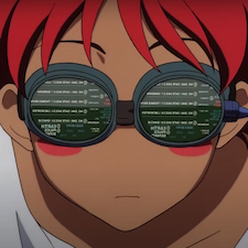 Ed with code running through his glasses
