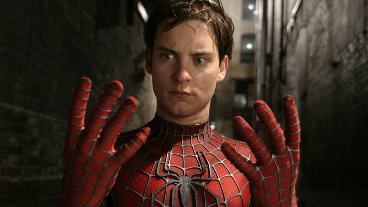 Tobey Maguire no papel do Homem-Aranha