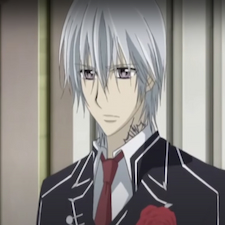 Vampire knight with a maroon tie and black suit