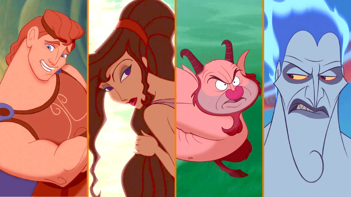 Hercules, Meg, Phil, and Hades from Disney's 'Hercules'