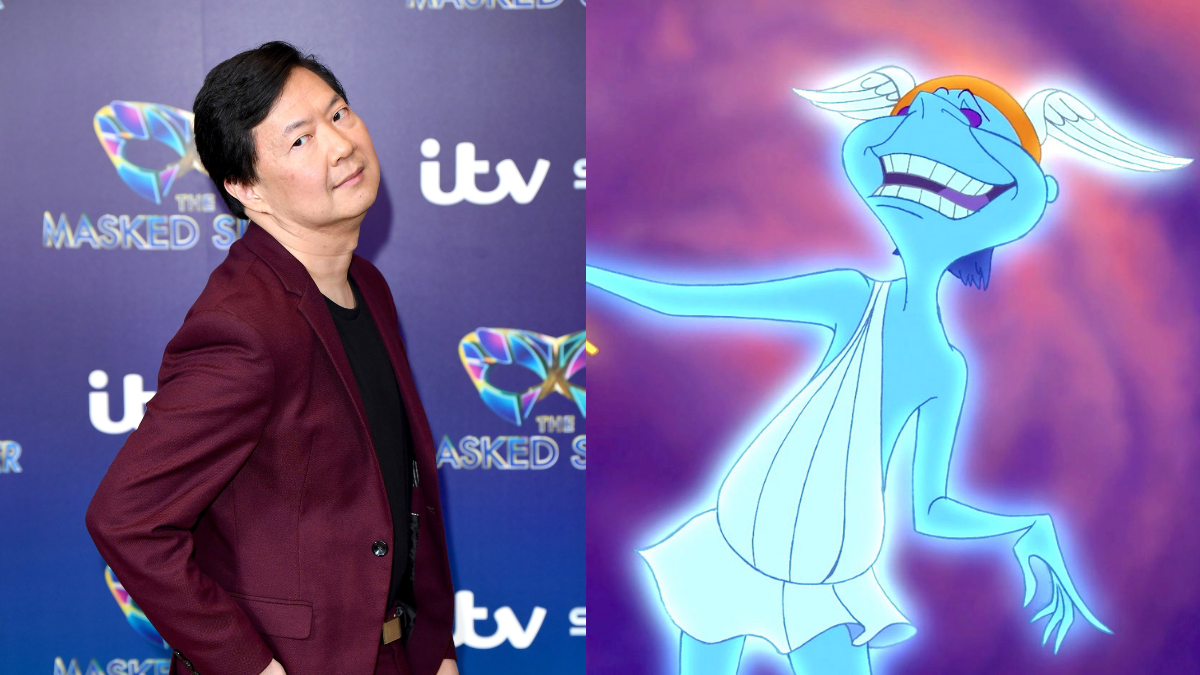 Ken Jeong next to Hermes from Disney's 'Hercules'