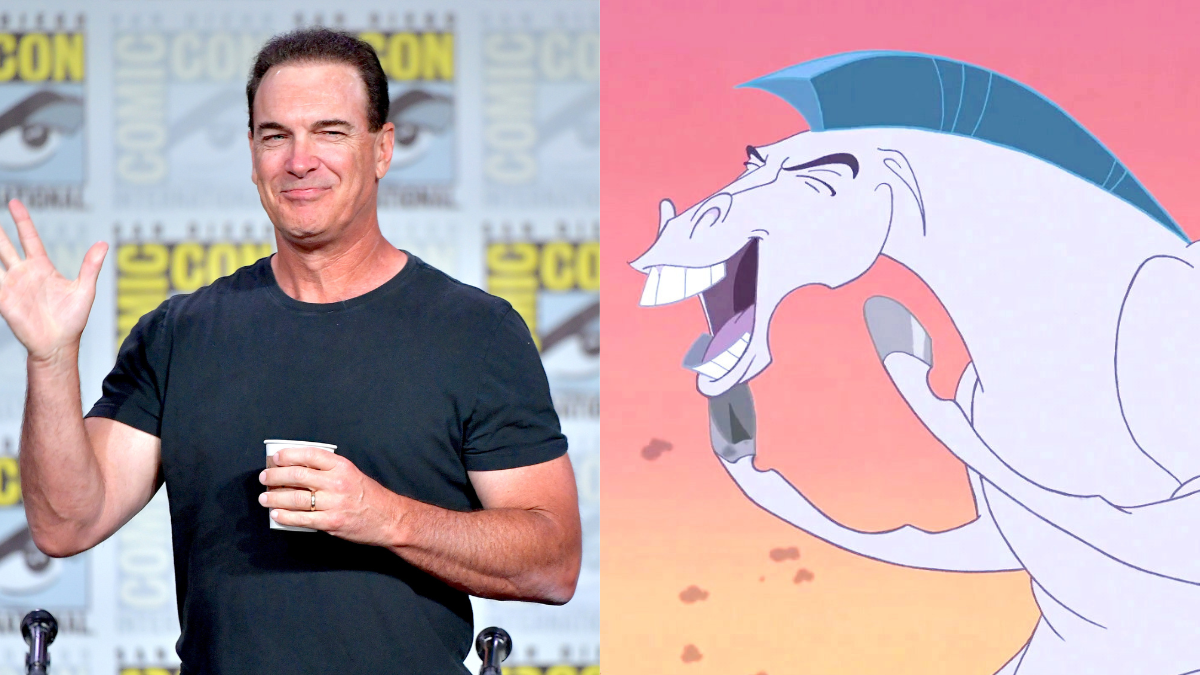 Patrick Warburton next to Pegasus from Disney's 'Hercules'