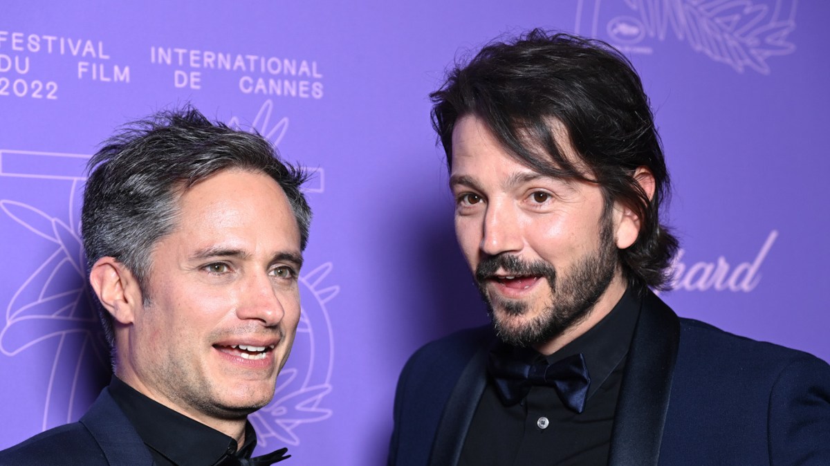 Gael Garcia Bernal and Diego Luna attend the "Cannes 75" Anniversary Dinner during the 75th annual Cannes film festival at on May 24, 2022 in Cannes, France.