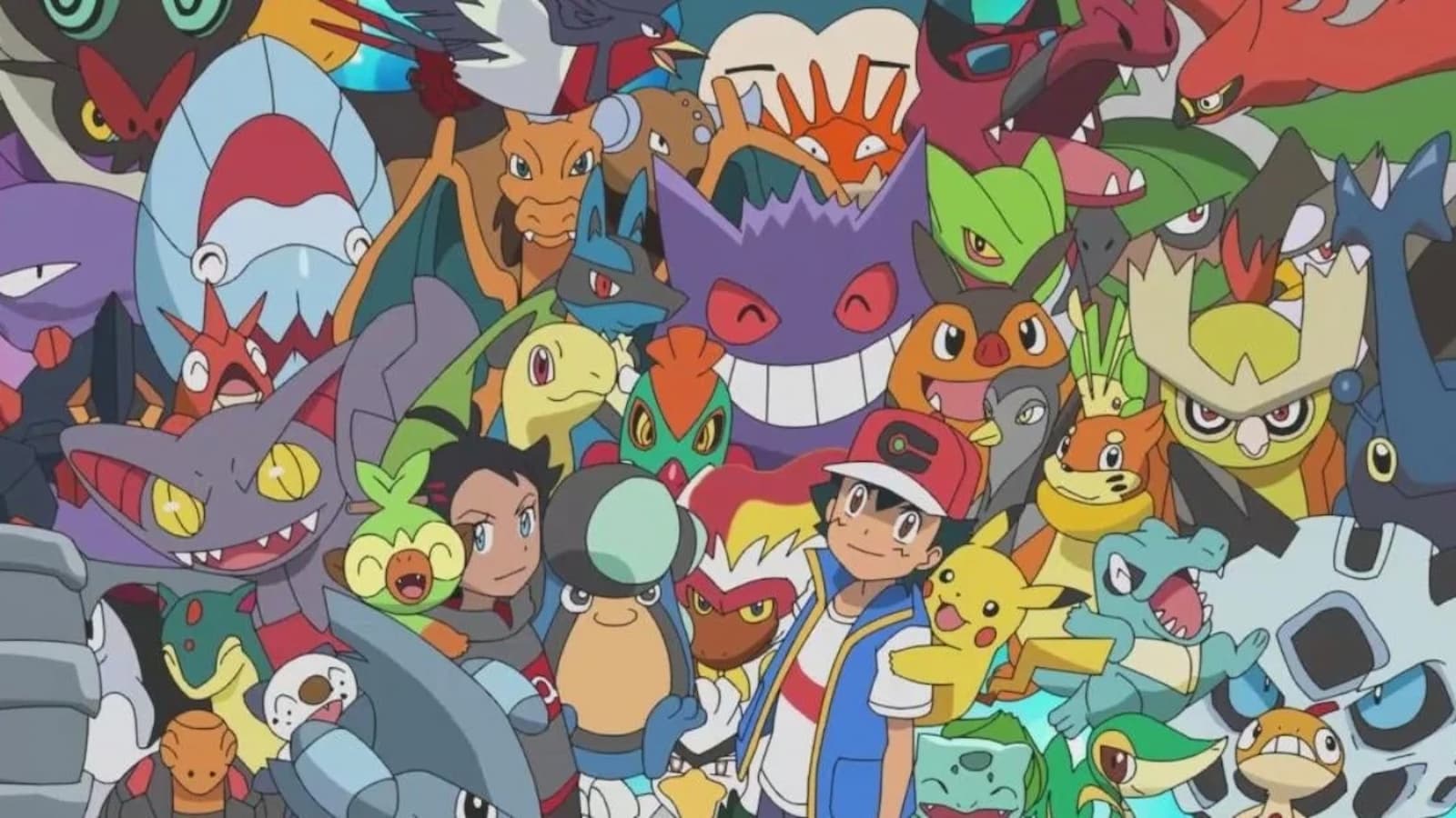 Ash Ketchum and Goh with Pokémon