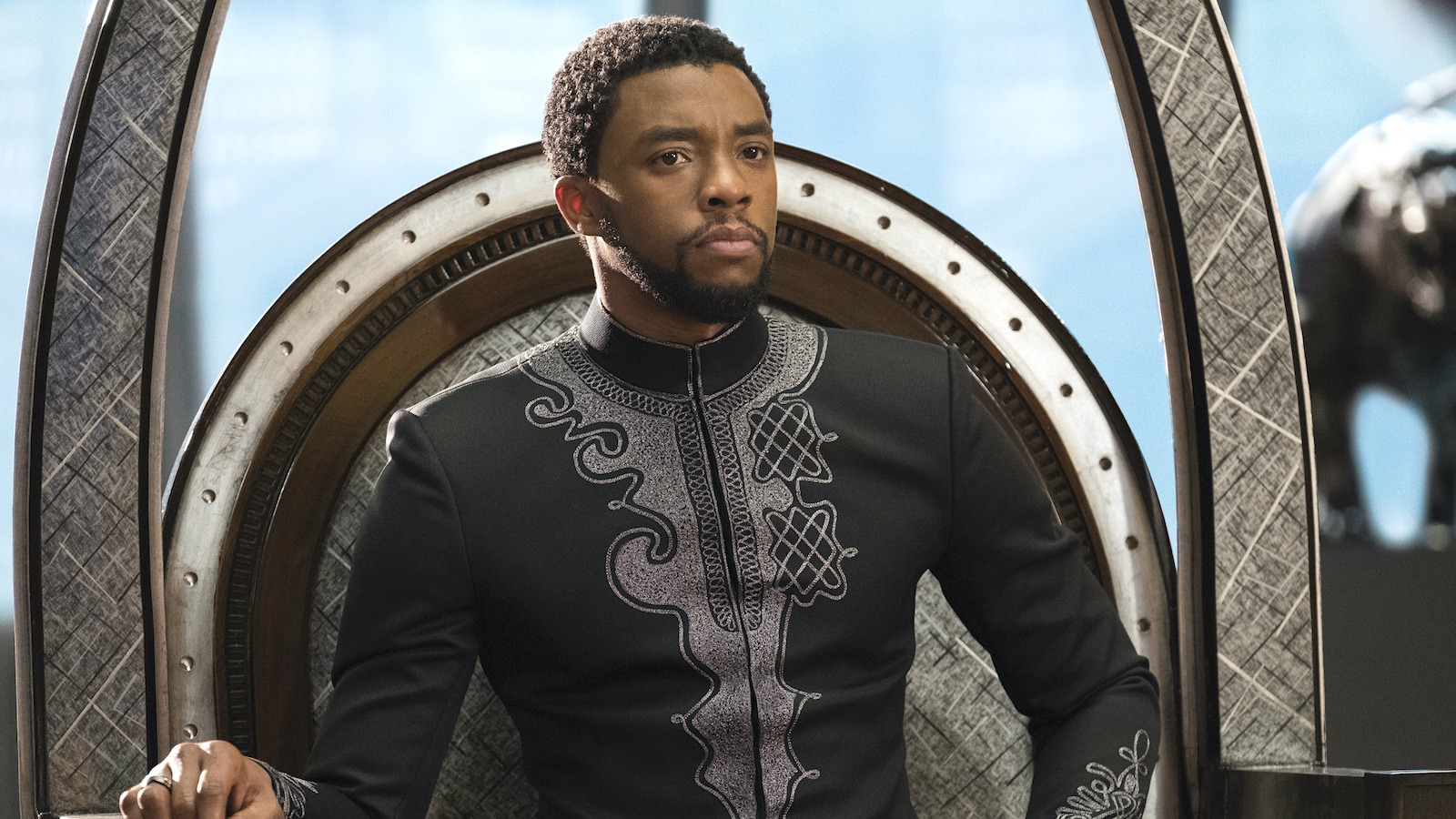 Chadwick Boseman ascends the Wakanda throne as King T'Challa in 'Black Panther'