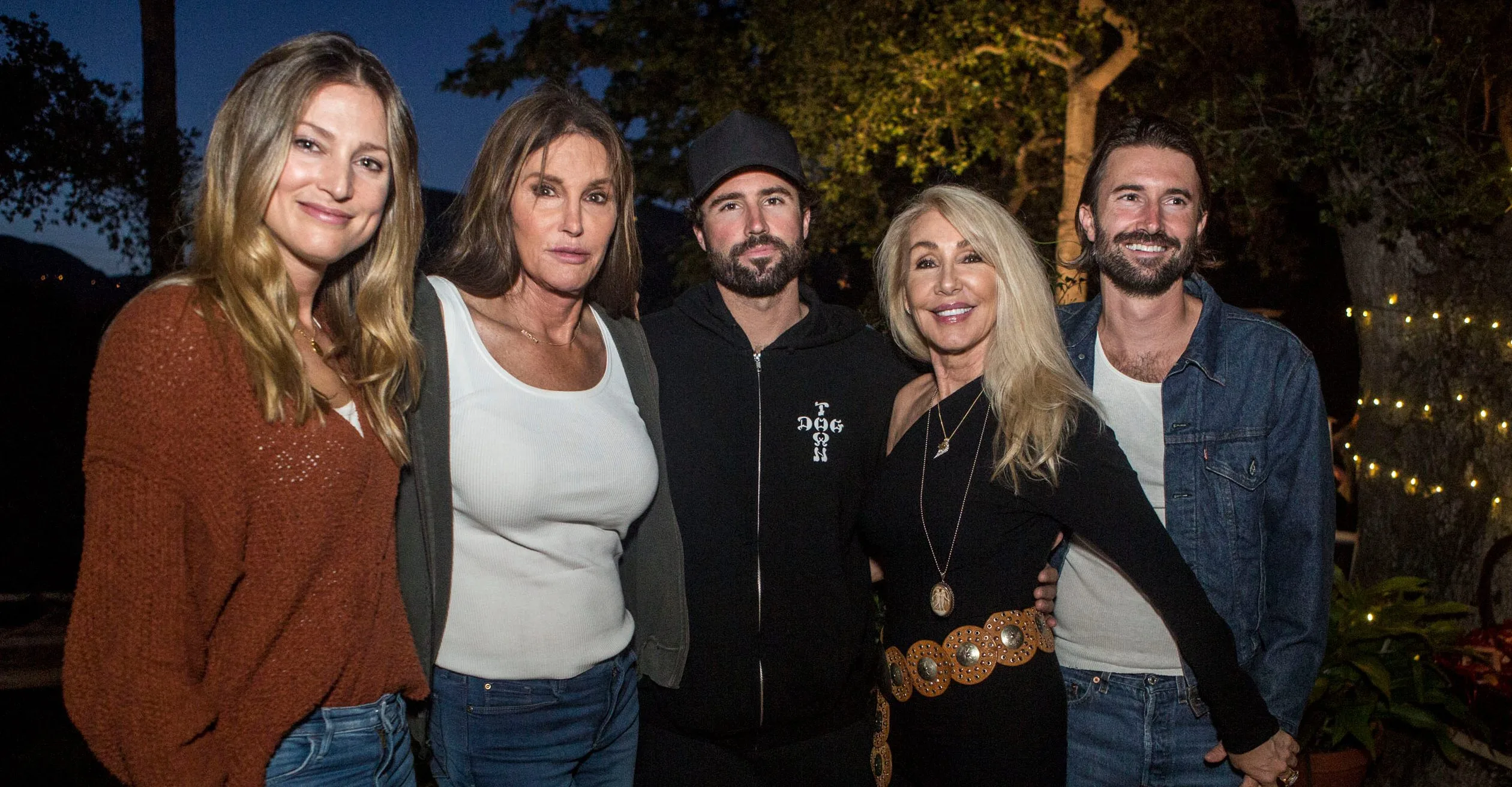 Cassandra Marino with Caitlyn Jenner, Brody Jenner, Linda Thompson and Brandon Jenner