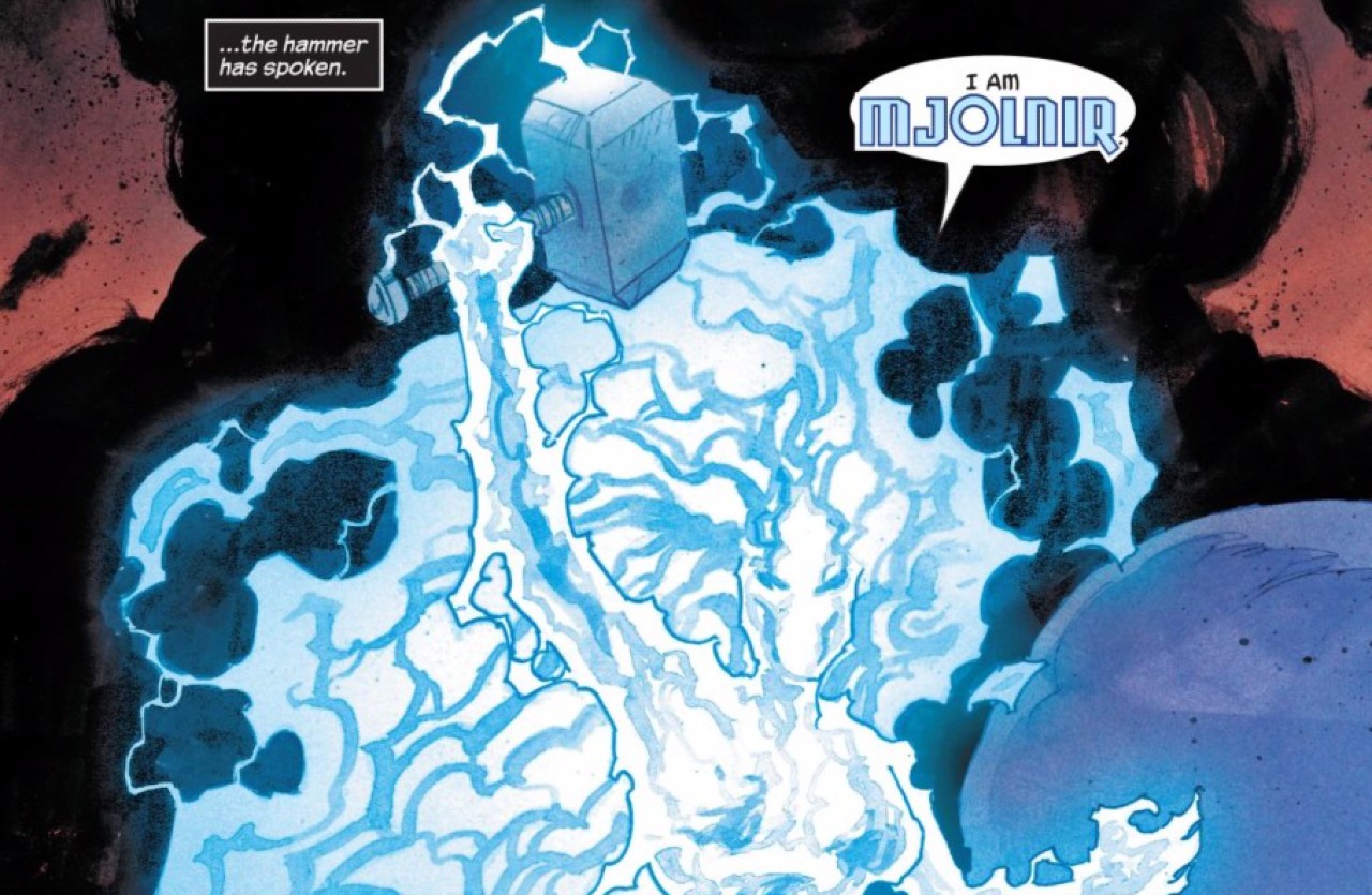 God Tempest as Mjolnir in Thor comics