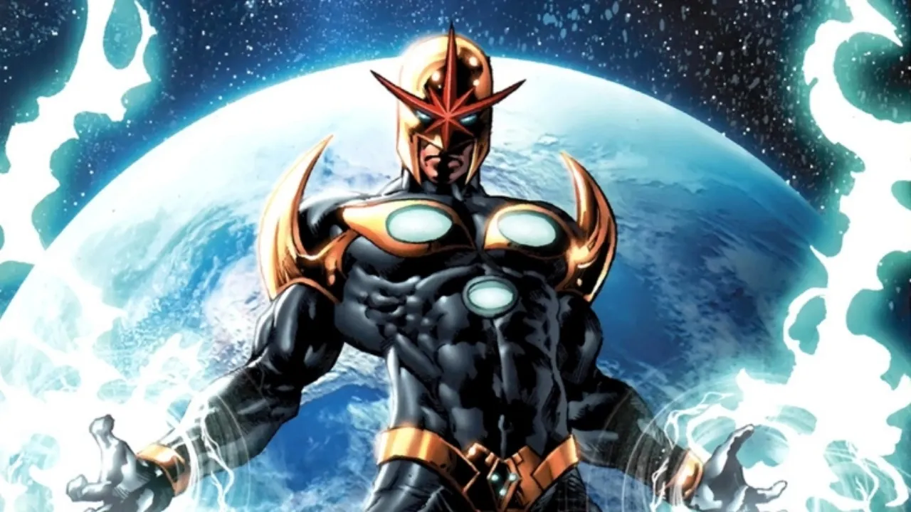 Marvel's Nova posing in outer space