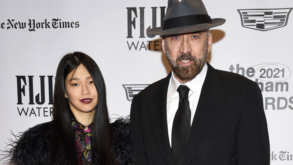 Nicolas Cage with his wife Riko Shibata