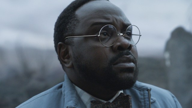 Brian Tyree Henry in character as Phastos