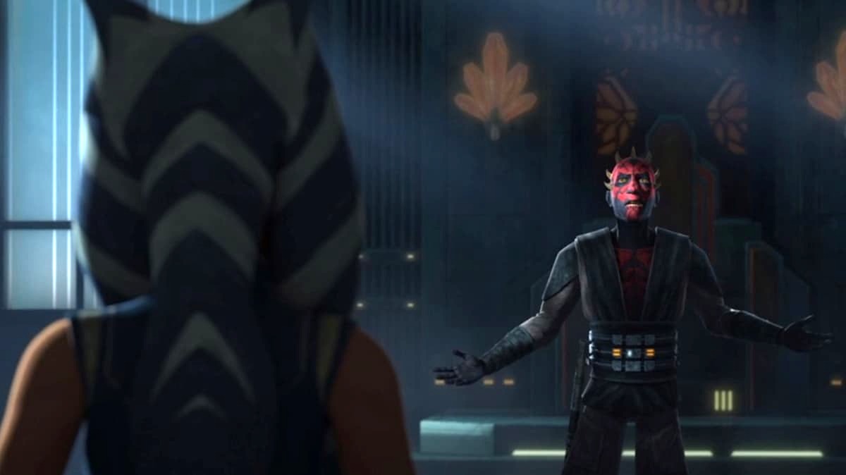 Ahsoka and Darth Maul in Star Wars The Clone Wars