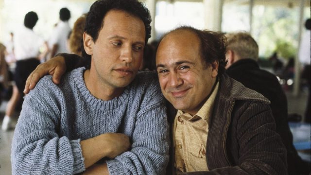 Danny DeVito and Billy Crystal as Owen Lift and Larry Donner in 'Throw Momma from the Train'
