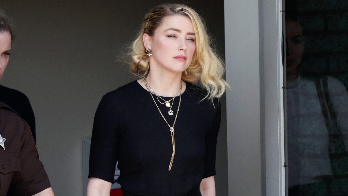 Actress Amber Heard departs the Fairfax County Courthouse on June 1, 2022 in Fairfax, Virginia.