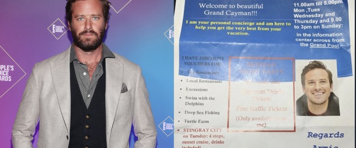 No, Armie Hammer is not secretly working as a concierge in the Cayman Islands