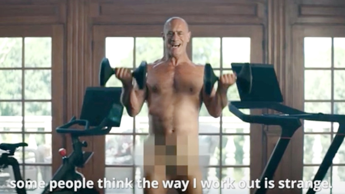 Christopher Meloni Strips Down — All the Way Down — for Peloton on National  Nude Day