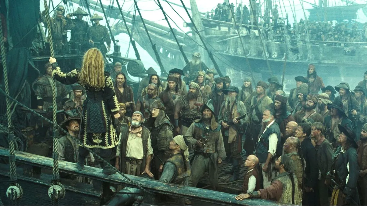 Сцена драки из пираты Карибского моря.
