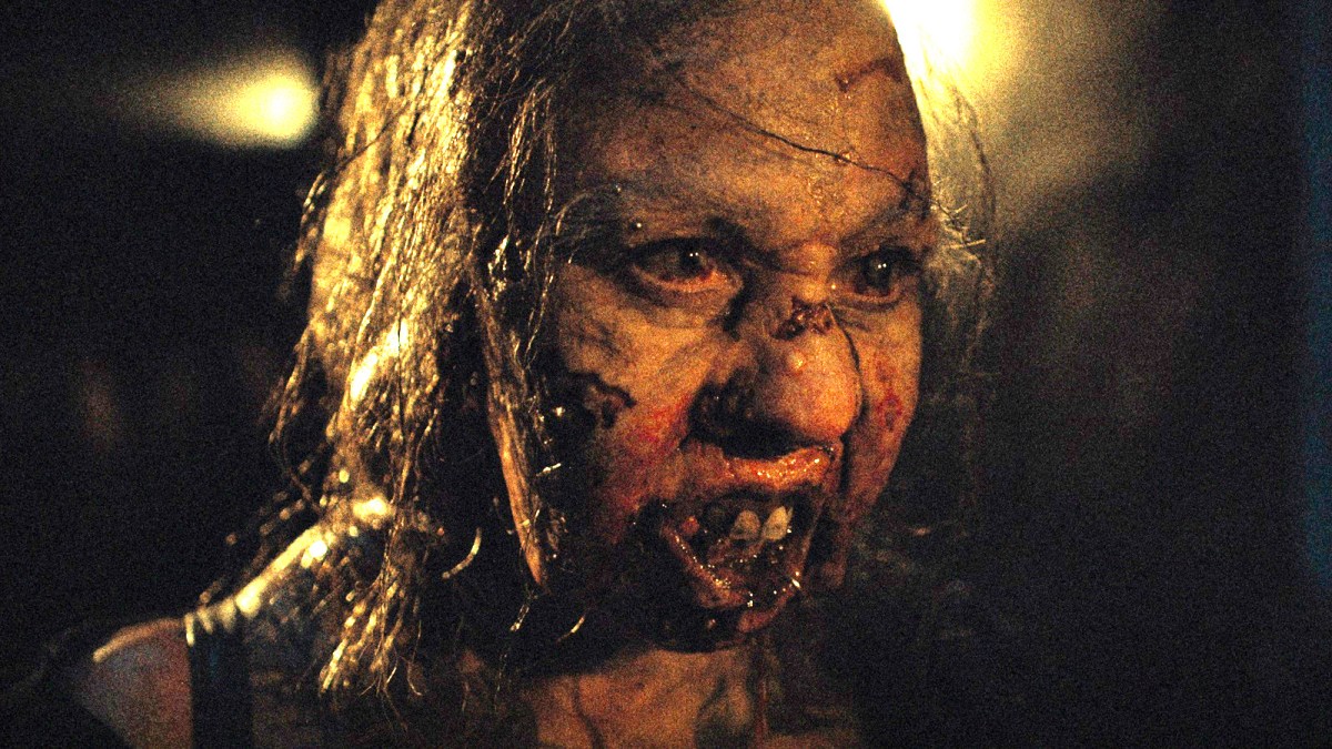 A zombie snarls in ‘Resident Evil’