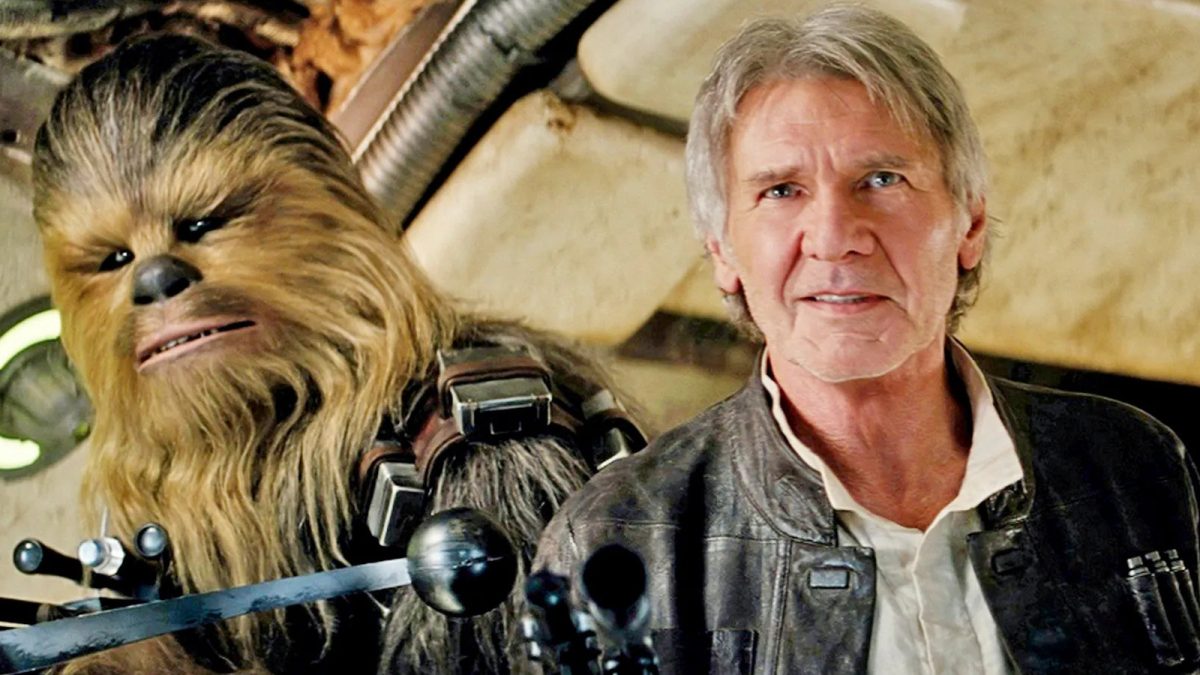 Han Solo and Chewbacca in 'Star Wars: The Force Awakens'