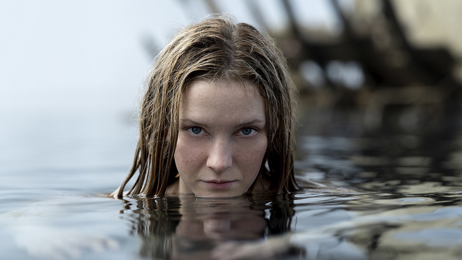 Morfydd Clark as Galadriel in a still from “Rings of Power